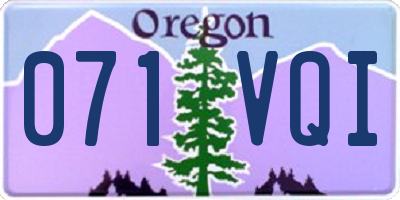 OR license plate 071VQI