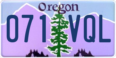 OR license plate 071VQL