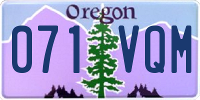 OR license plate 071VQM