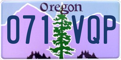 OR license plate 071VQP