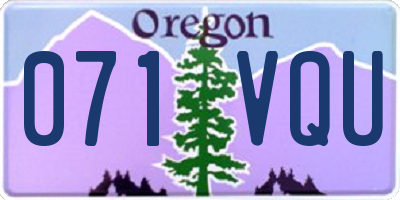 OR license plate 071VQU