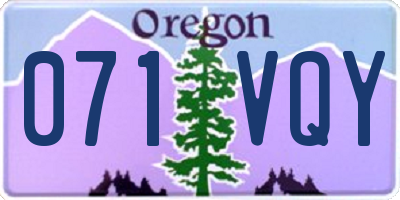 OR license plate 071VQY