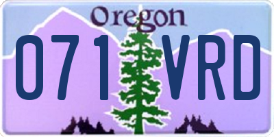 OR license plate 071VRD