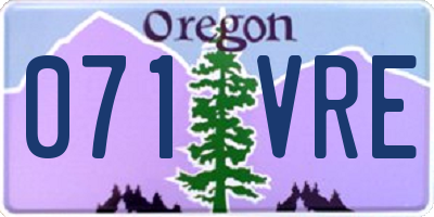 OR license plate 071VRE