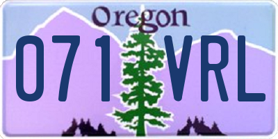 OR license plate 071VRL