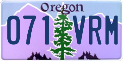 OR license plate 071VRM