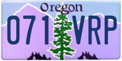 OR license plate 071VRP