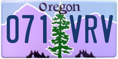 OR license plate 071VRV