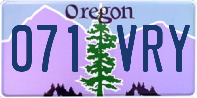 OR license plate 071VRY