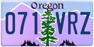 OR license plate 071VRZ