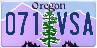 OR license plate 071VSA