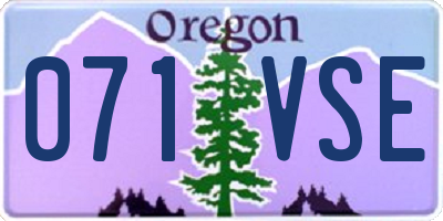 OR license plate 071VSE