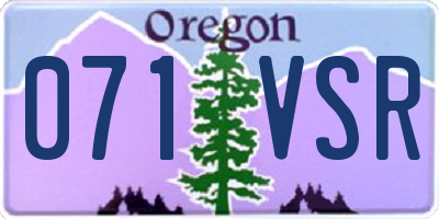 OR license plate 071VSR
