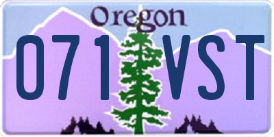 OR license plate 071VST