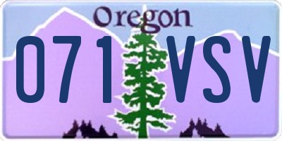 OR license plate 071VSV