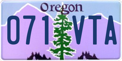 OR license plate 071VTA