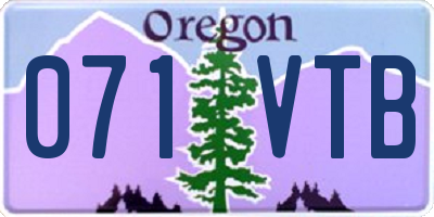 OR license plate 071VTB