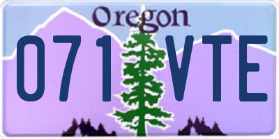 OR license plate 071VTE