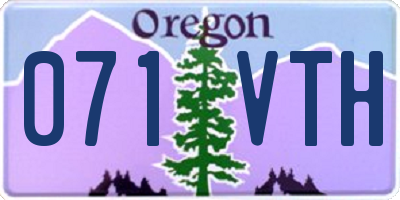 OR license plate 071VTH