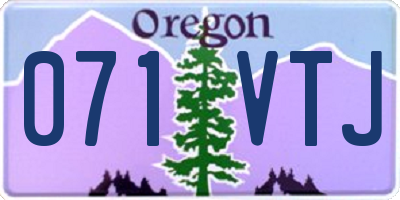 OR license plate 071VTJ