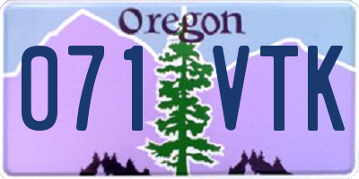 OR license plate 071VTK