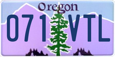 OR license plate 071VTL