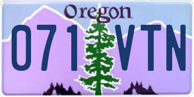 OR license plate 071VTN