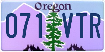 OR license plate 071VTR