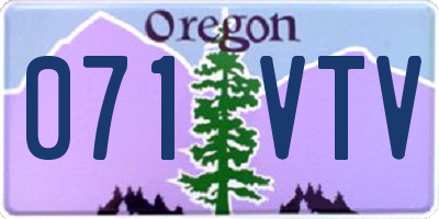 OR license plate 071VTV