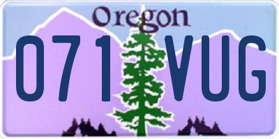 OR license plate 071VUG