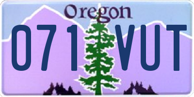 OR license plate 071VUT