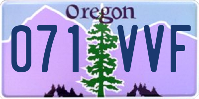 OR license plate 071VVF