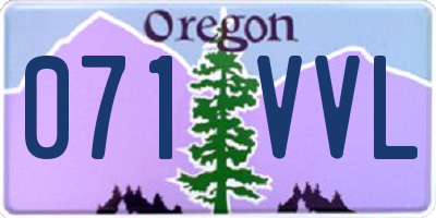 OR license plate 071VVL