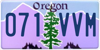 OR license plate 071VVM