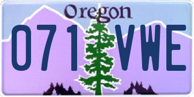 OR license plate 071VWE