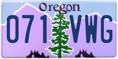 OR license plate 071VWG
