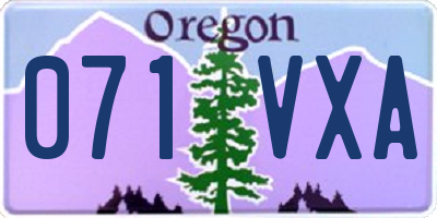 OR license plate 071VXA