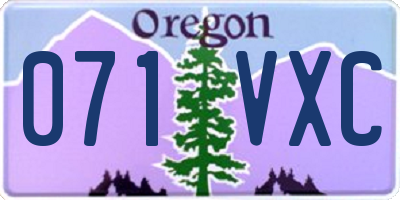 OR license plate 071VXC