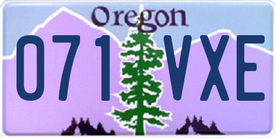 OR license plate 071VXE