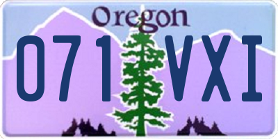 OR license plate 071VXI