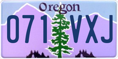 OR license plate 071VXJ