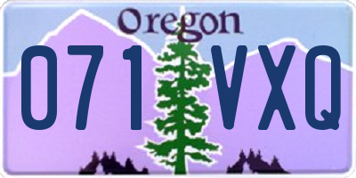 OR license plate 071VXQ