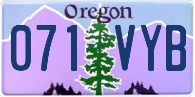 OR license plate 071VYB