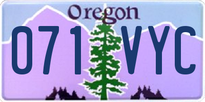 OR license plate 071VYC