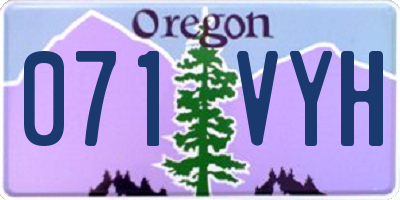 OR license plate 071VYH