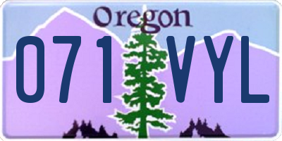 OR license plate 071VYL