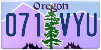 OR license plate 071VYU