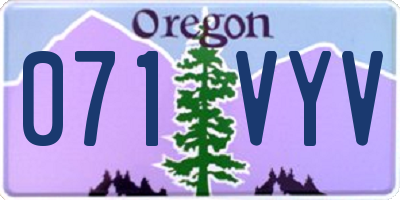 OR license plate 071VYV