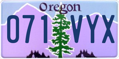 OR license plate 071VYX