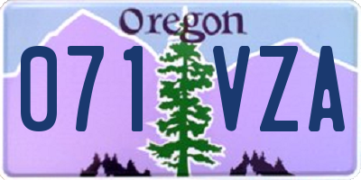 OR license plate 071VZA